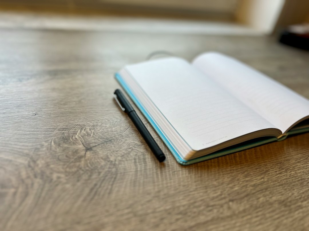notebook with handwritten notes