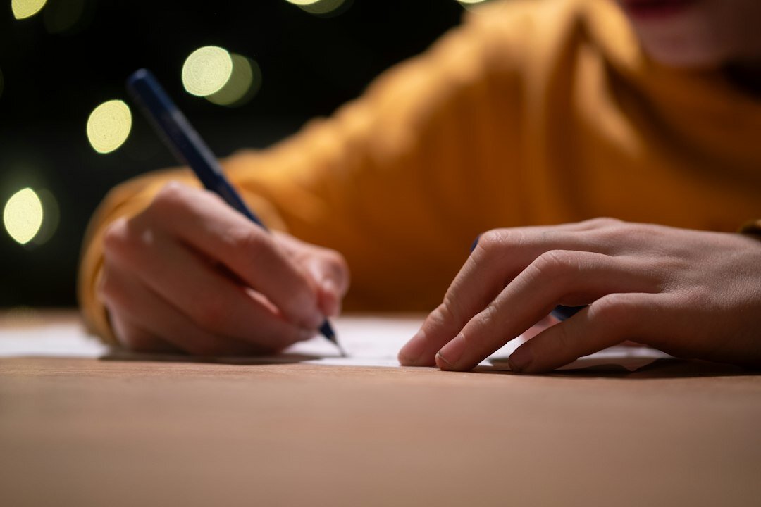 writer planning plot on paper
